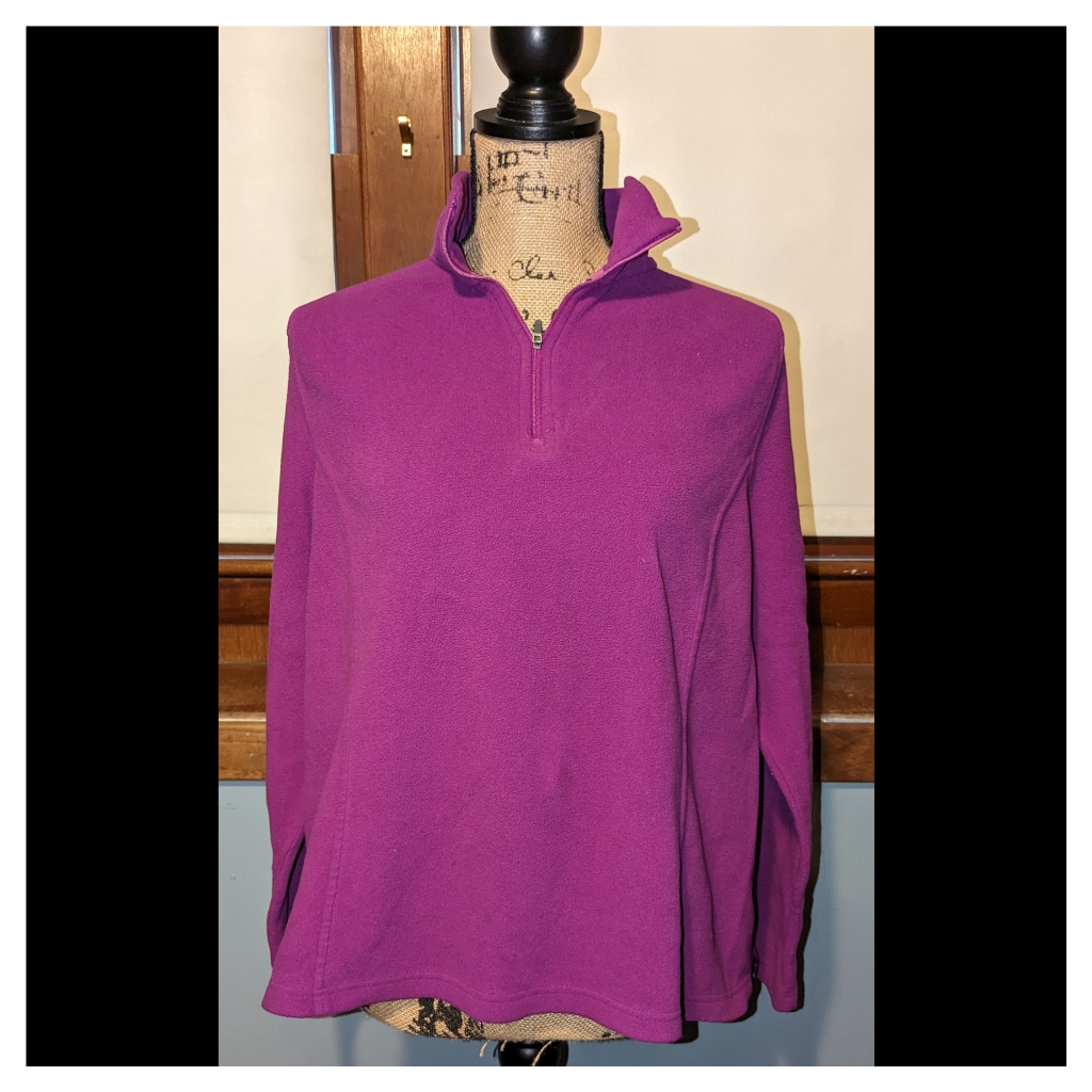 Lands End Womens Quarter Zip Pullover Size 1416 Jacket